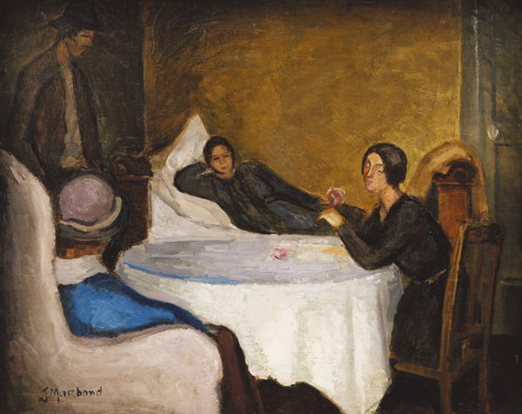 Detail of The Round Table; La Table Ronde, 1936 by Jean Marchand