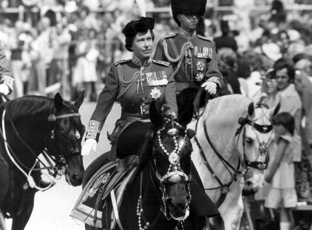 Detail of Trooping of the Colour ceremony 1978 by Daily Mirror