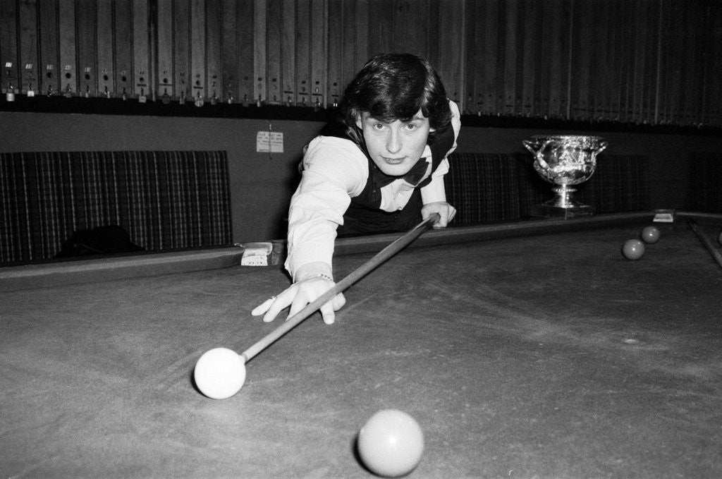 Detail of Jimmy White snooker by Victor Crawshaw