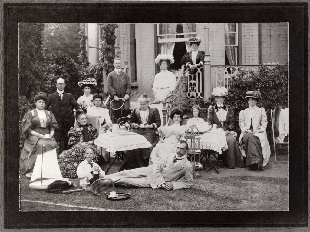 Detail of Family Group at Tea in the Garden, anonynous photographer by Unknown