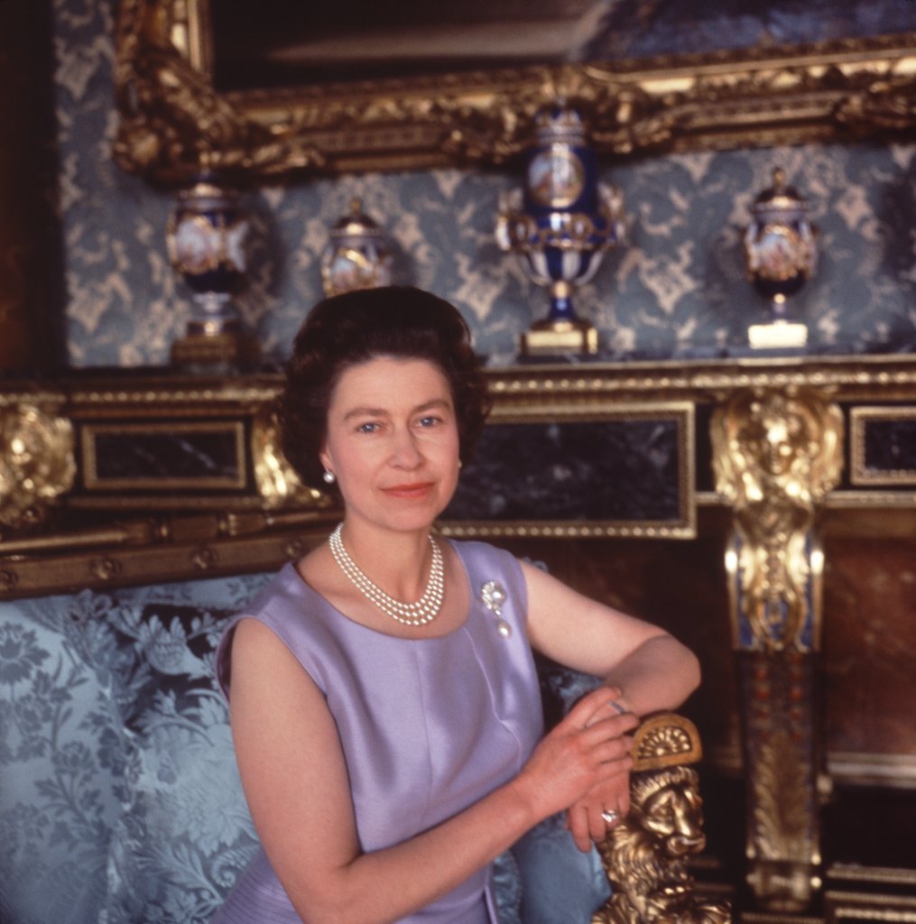 Detail of Queen Elizabeth II at Buckingham Palace by Cecil Beaton