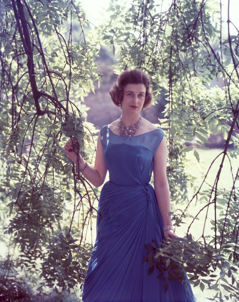 Detail of Princess Alexandra in the garden at Kensington Palace by Cecil Beaton
