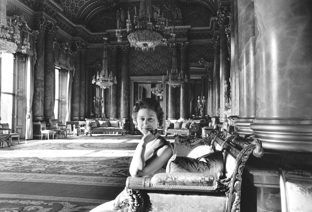 Detail of Queen Elizabeth II at Buckingham Palace by Cecil Beaton