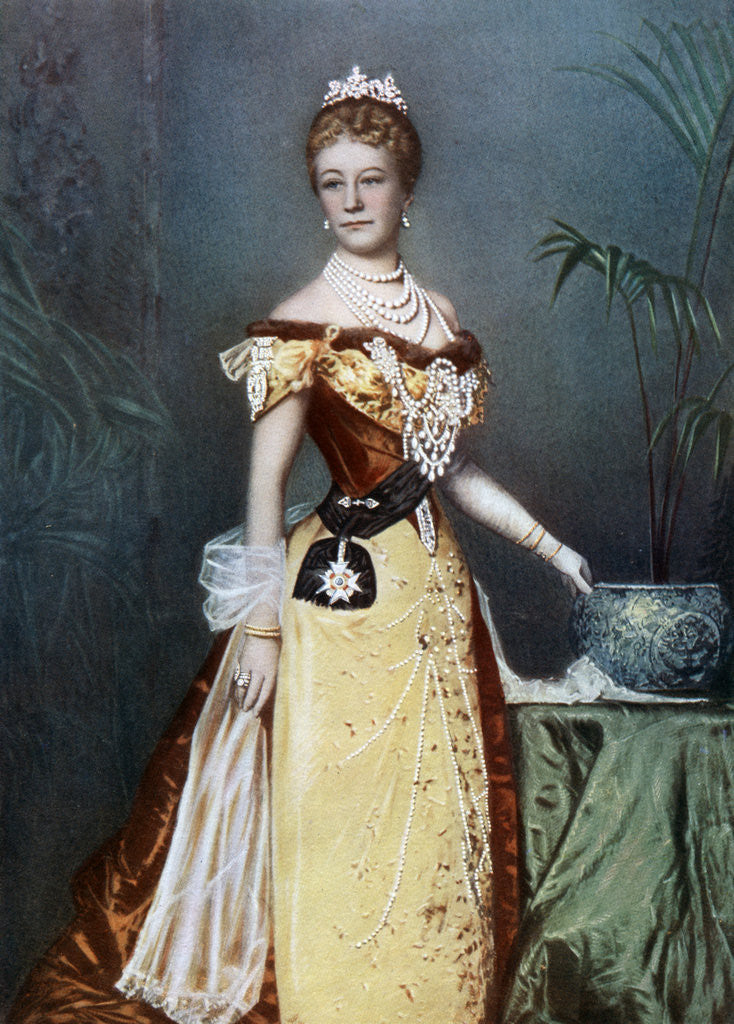 Detail of Auguste Viktoria, German empress by Reichard & Lindner