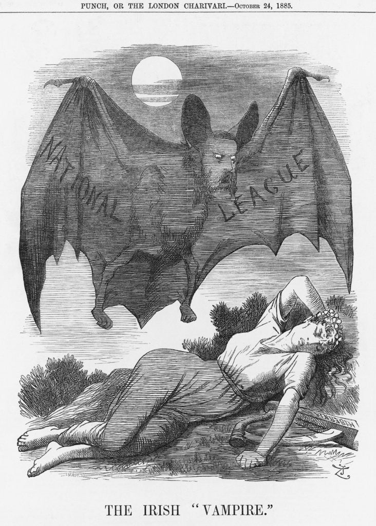 Detail of The Irish Vampire by Joseph Swain