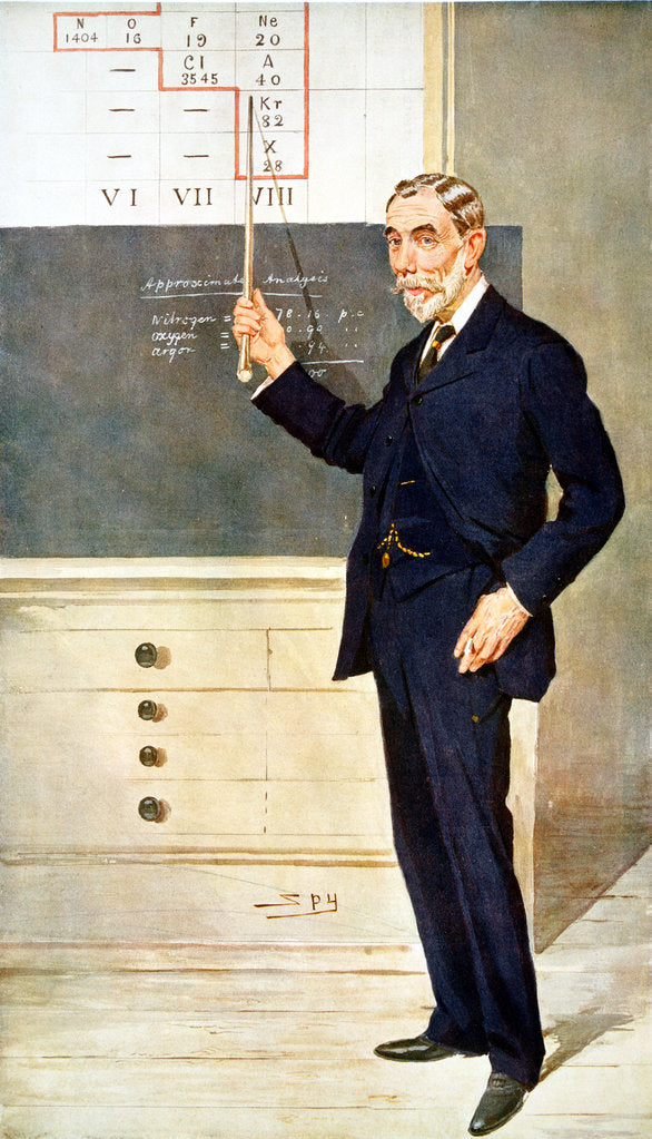 Detail of William Ramsay, Scottish chemist, 1908 by Spy