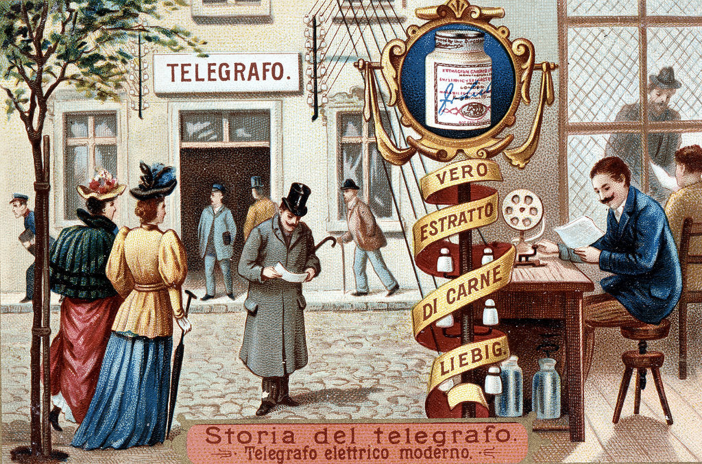 Detail of Telegraph office, c1900 by Unknown
