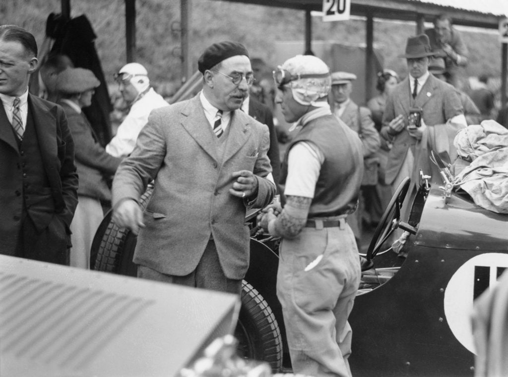 Detail of Tazio Nuvolari at the Ulster TT race, 1933 by Unknown