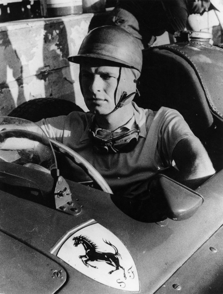 Detail of Peter Collins in a Ferrari by Anonymous