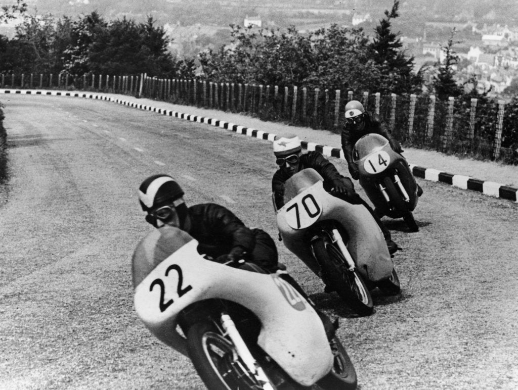 Detail of Isle of Man Senior TT Race, 1958 by Unknown