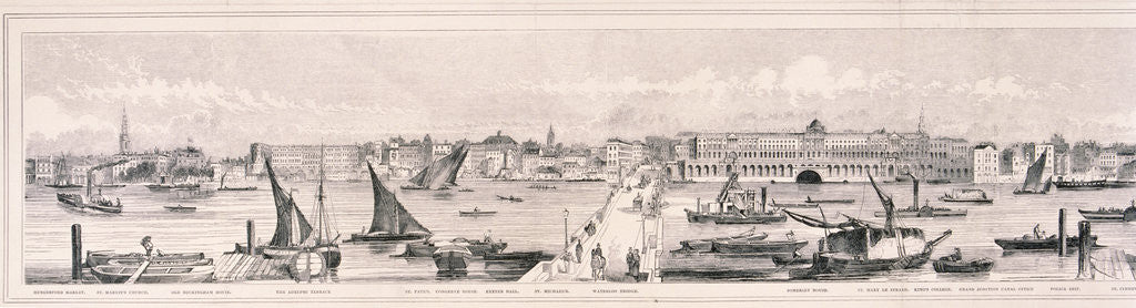 Detail of Panoramic view of London by Henry Vizetelly