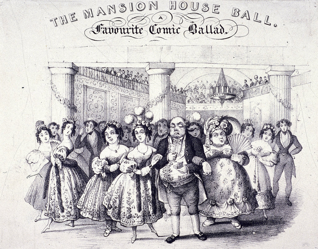 Detail of The Mansion House Ball, a Favourite Comic Ballad by Anonymous