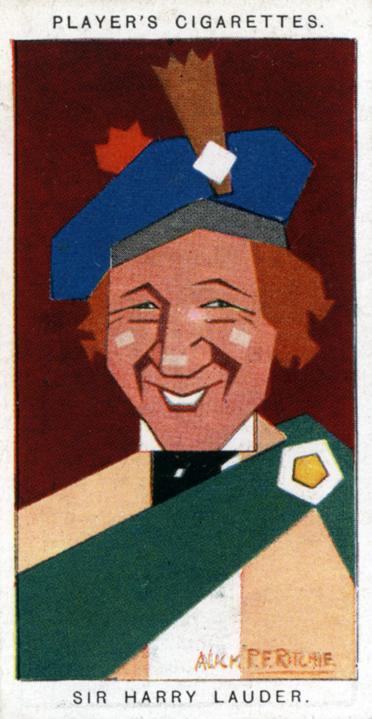 Detail of Sir Harry Lauder, Scottish comedian by Alick P F Ritchie