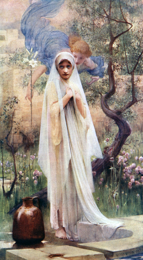 Detail of The Annunciation by Arthur Hacker