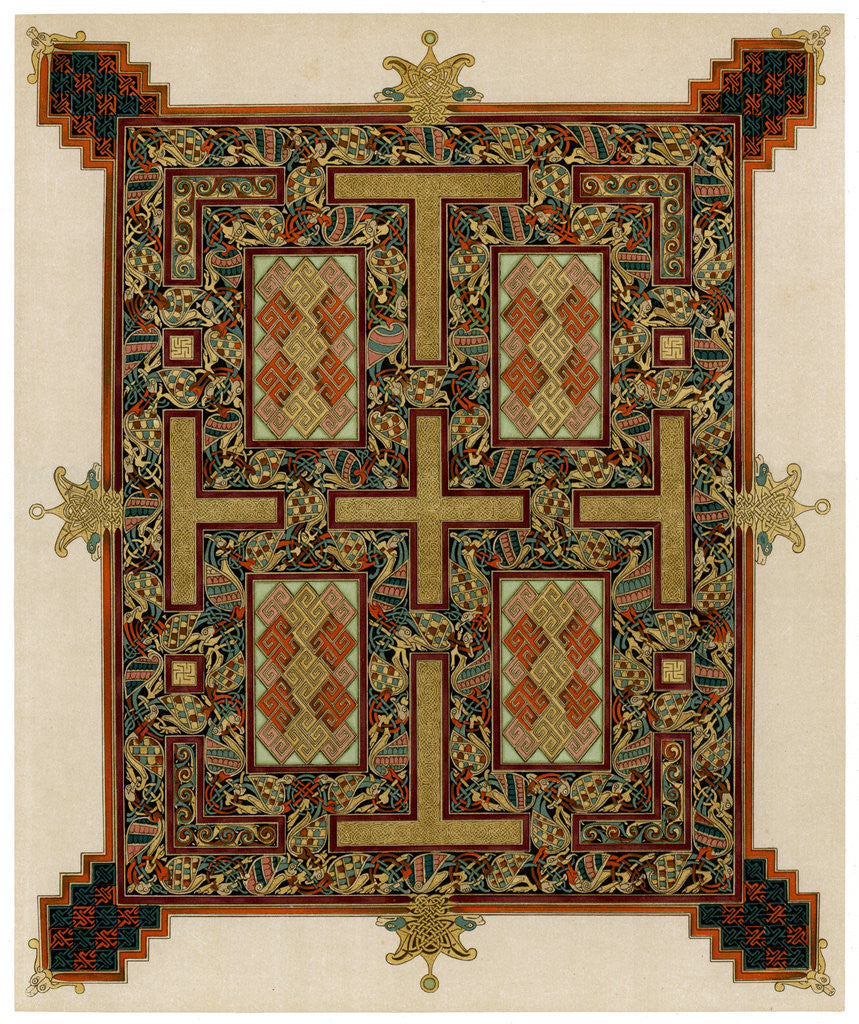 Detail of Page from the Lindisfarne Gospels, 710-721 AD by Anonymous
