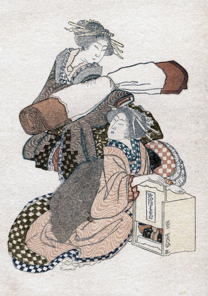 Detail of Two Japanese women by HOKUSAI