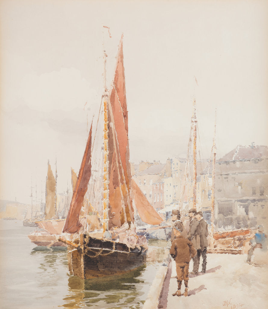 Detail of Fishing boats, Douglas Harbour by John Miller Nicholson