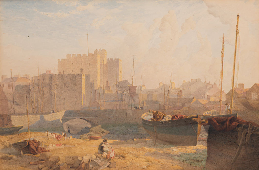 Detail of Castletown Harbour and Castle Rushen by John Miller Nicholson