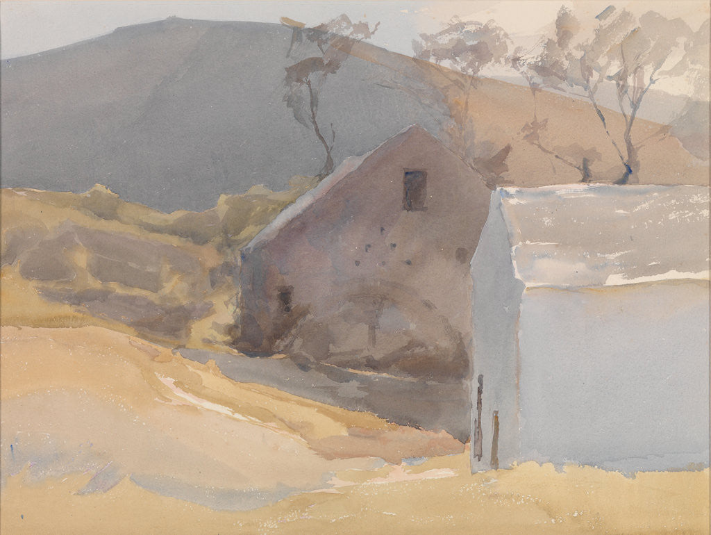 Detail of Watermill with Hills Beyond by Archibald Knox