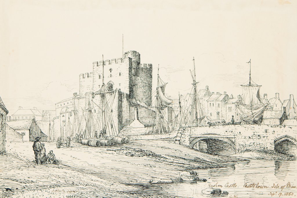 Detail of Rushen Castle, Castletown, Isle of Man by J. W.