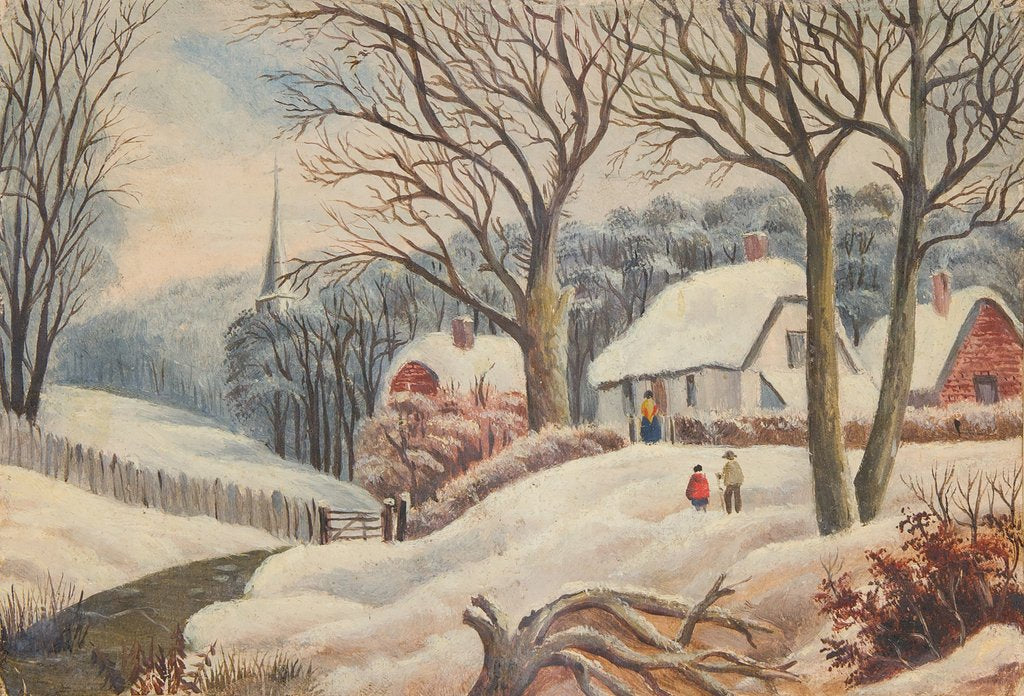 Detail of Snow scene, Isle of Man by Unknown