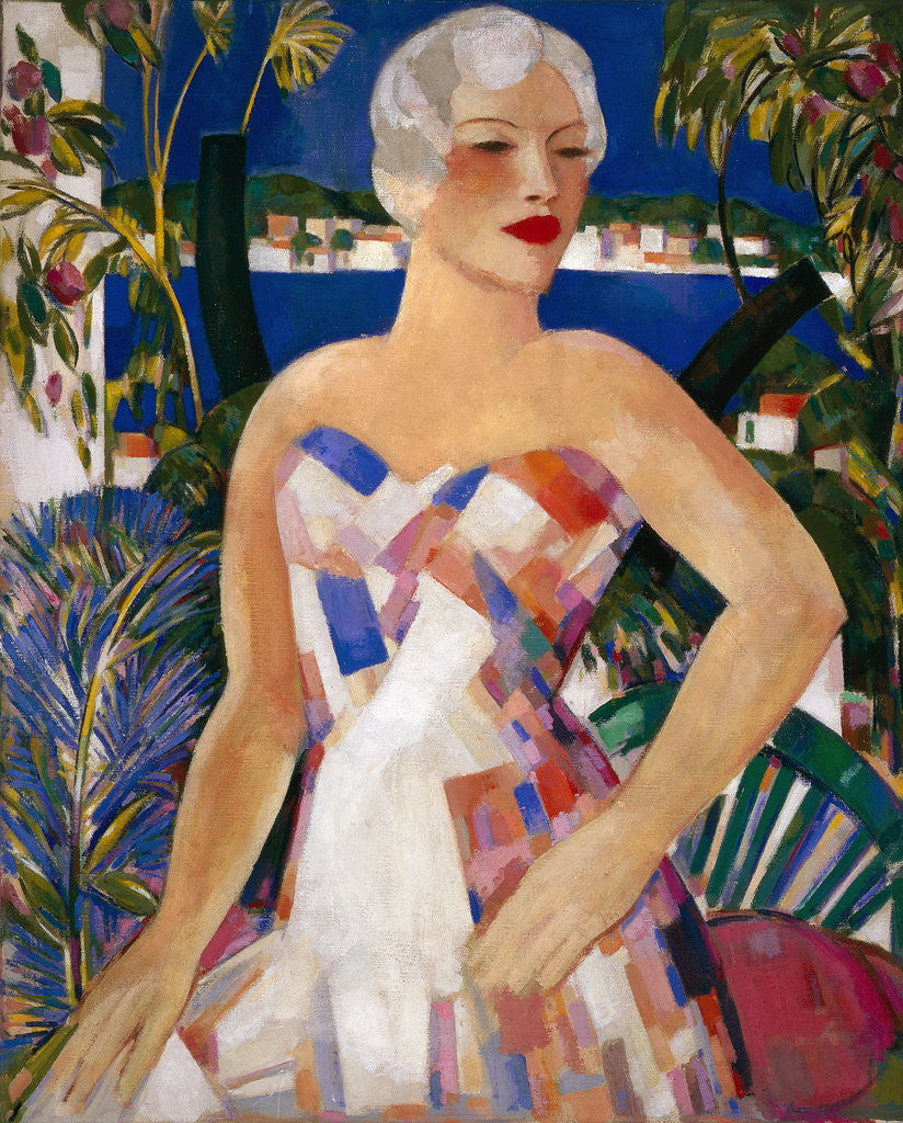 Detail of Blonde with Checked Sundress by John Duncan Fergusson