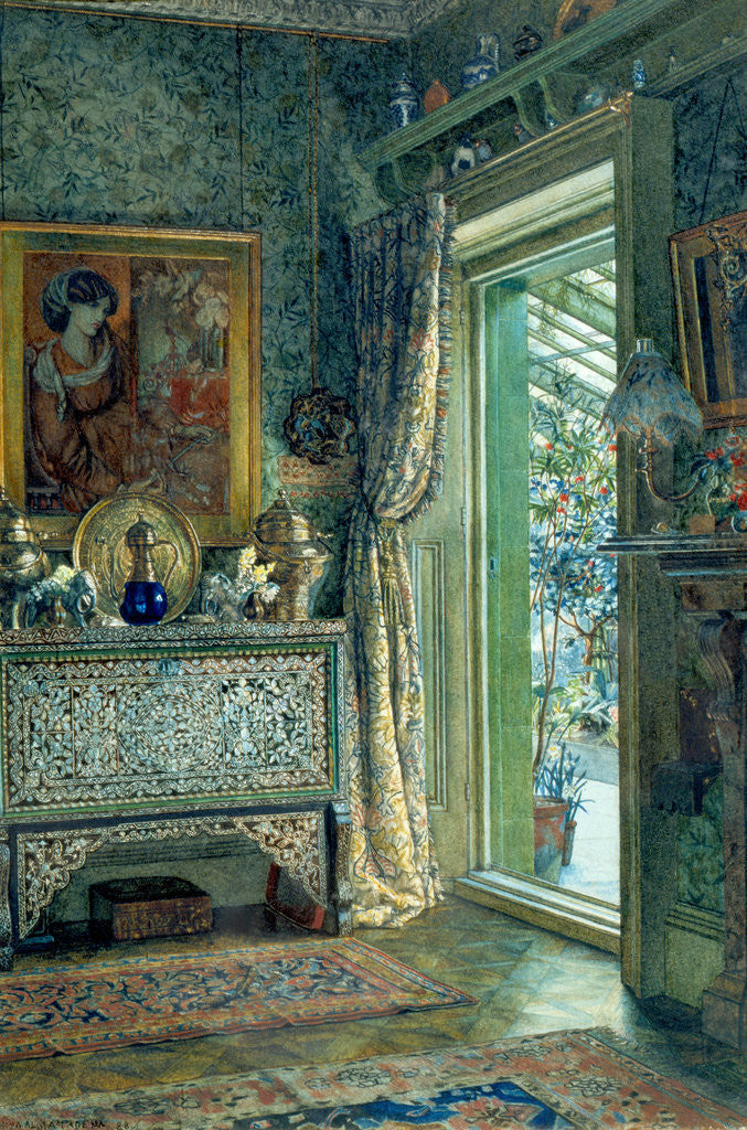 Detail of Drawing Room, 1a Holland Park or The Artist's Drawing Room by Anna Alma-Tadema