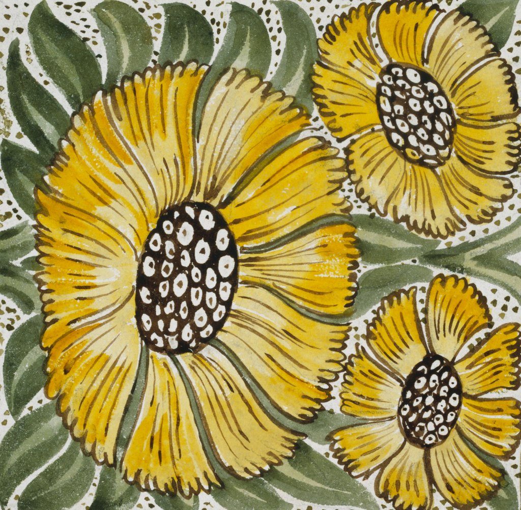 Detail of Yellow flowers by William Frend De Morgan