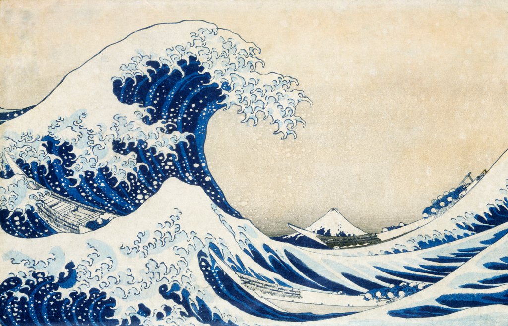 Detail of The Great Wave by Katsushika Hokusai