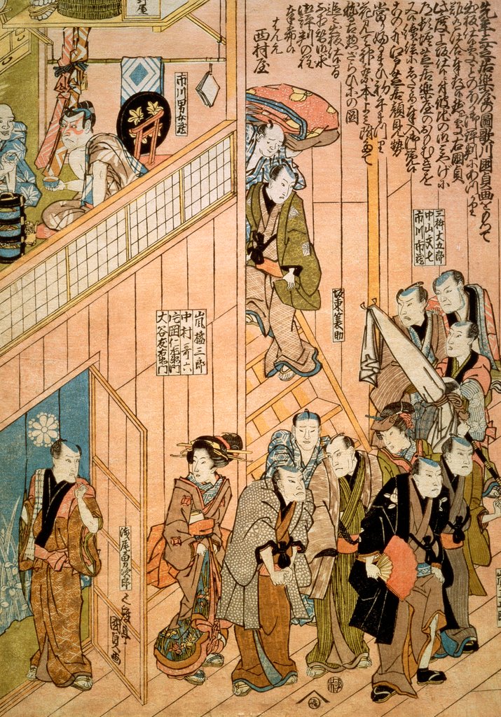 Detail of Dressing Room Scenes by Utagawa Kunisada
