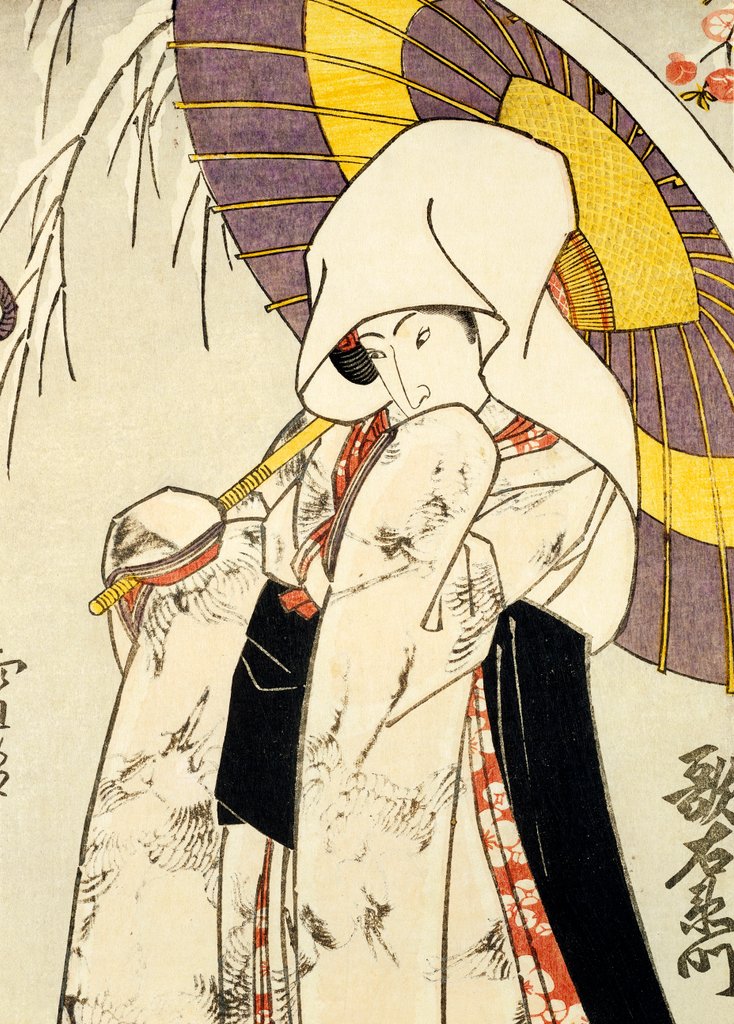 Detail of The Heron Maiden by Utagawa Kunisada