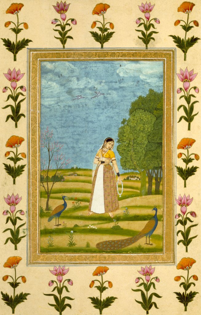Detail of Lady in landscape by Unknown