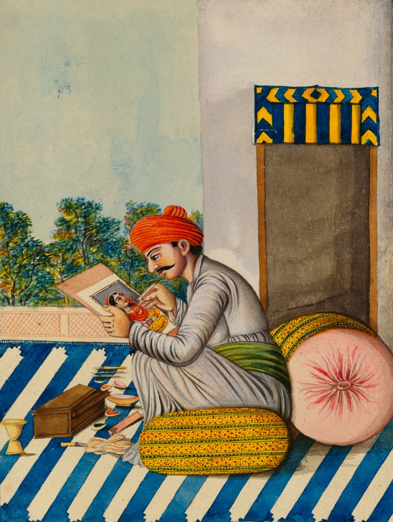 Detail of An artist at work by Unknown