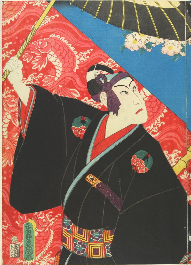 Detail of Portrait of an actor by Utagawa Kunisada