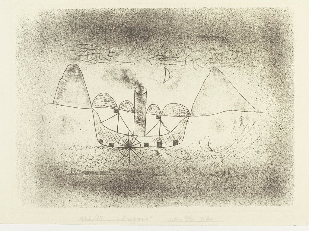 Detail of Steamer at Lugano by Paul Klee