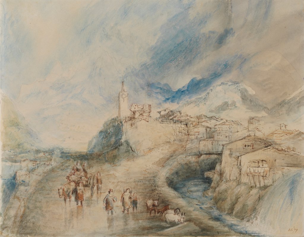 Detail of Watercolour by Joseph Mallord William Turner