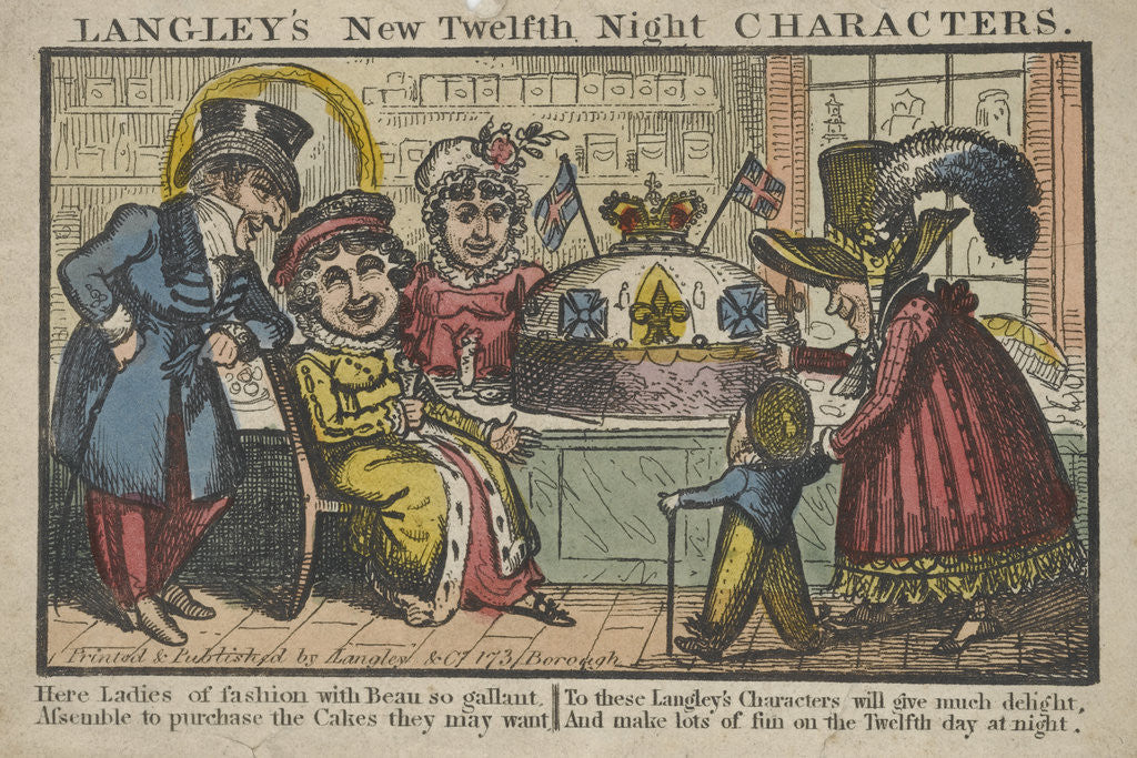 Detail of LANGLEY'S New Twelfth Night CHARACTERS, envelope by Langley and Company