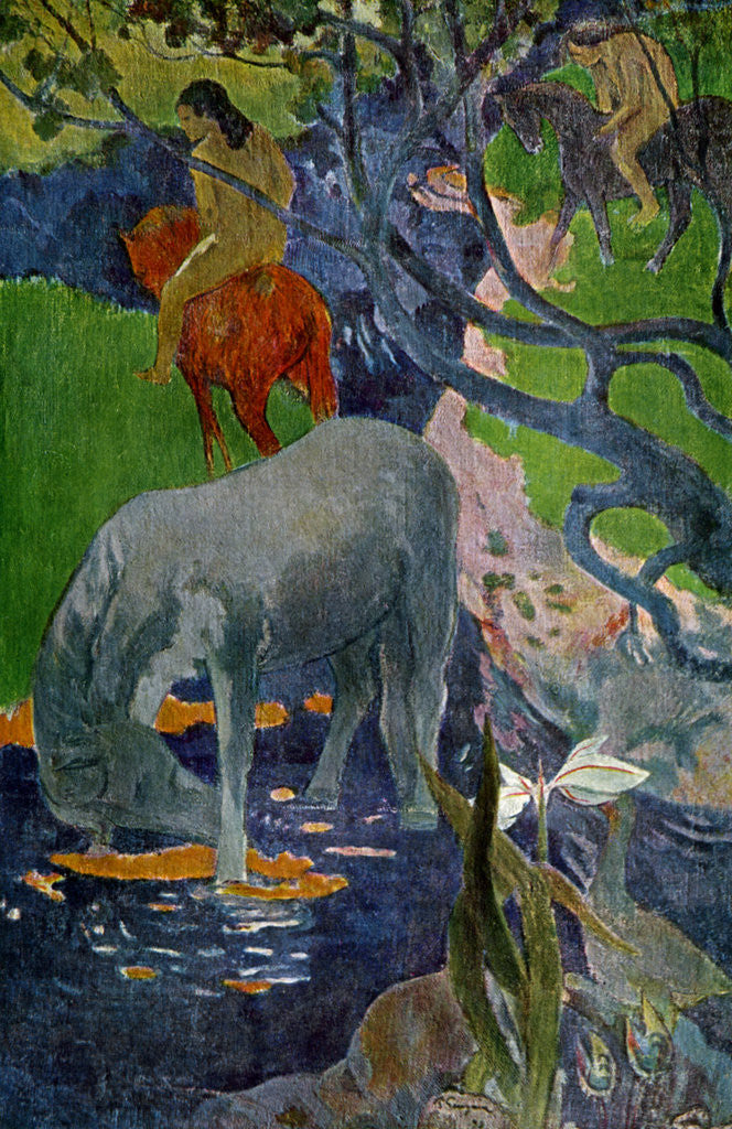 Detail of The White Horse by Paul Gauguin