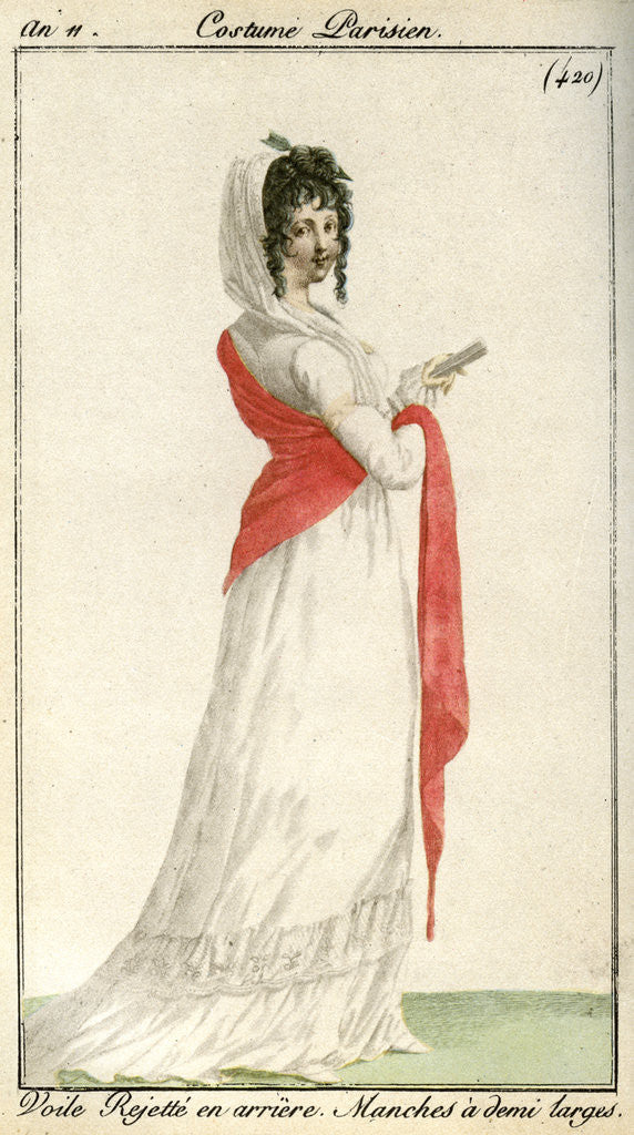 Detail of French fashions of the 19th century by Anonymous