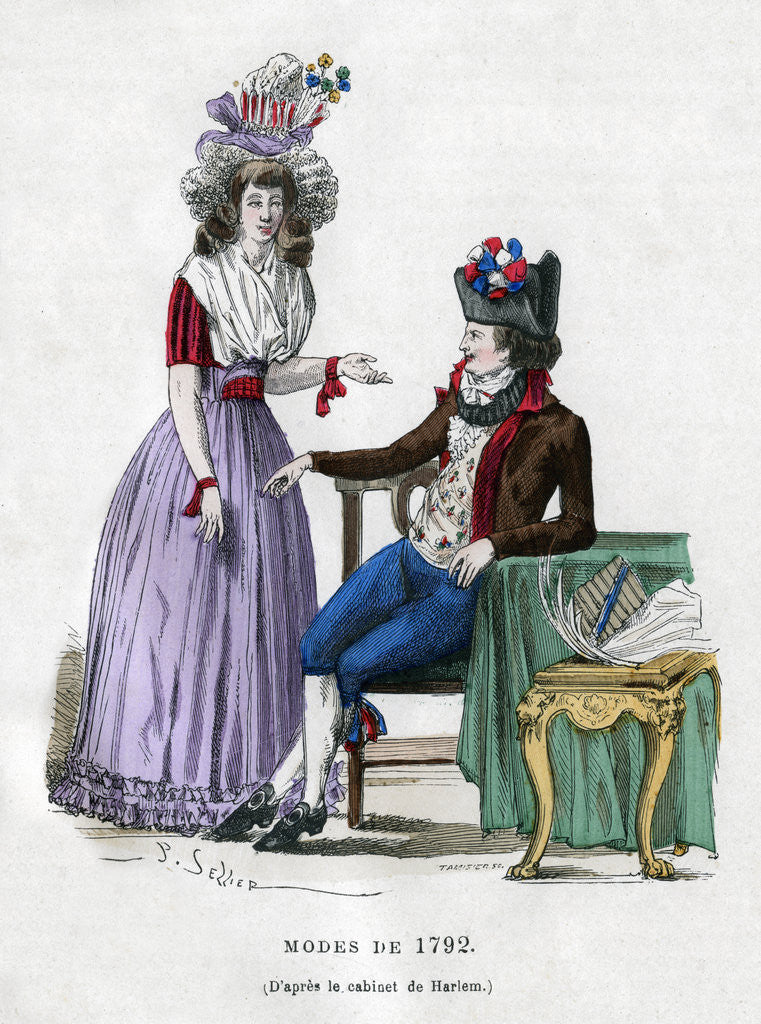 Detail of Fashion of 1792 by Tamisier