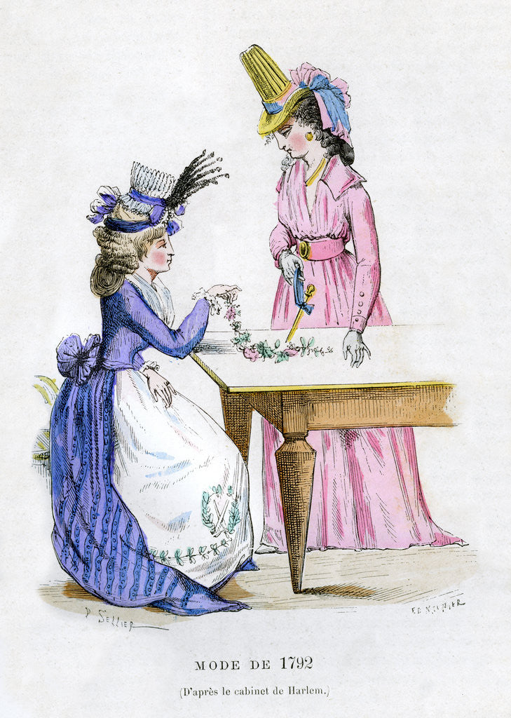 Detail of Fashion of 1792 by Anonymous
