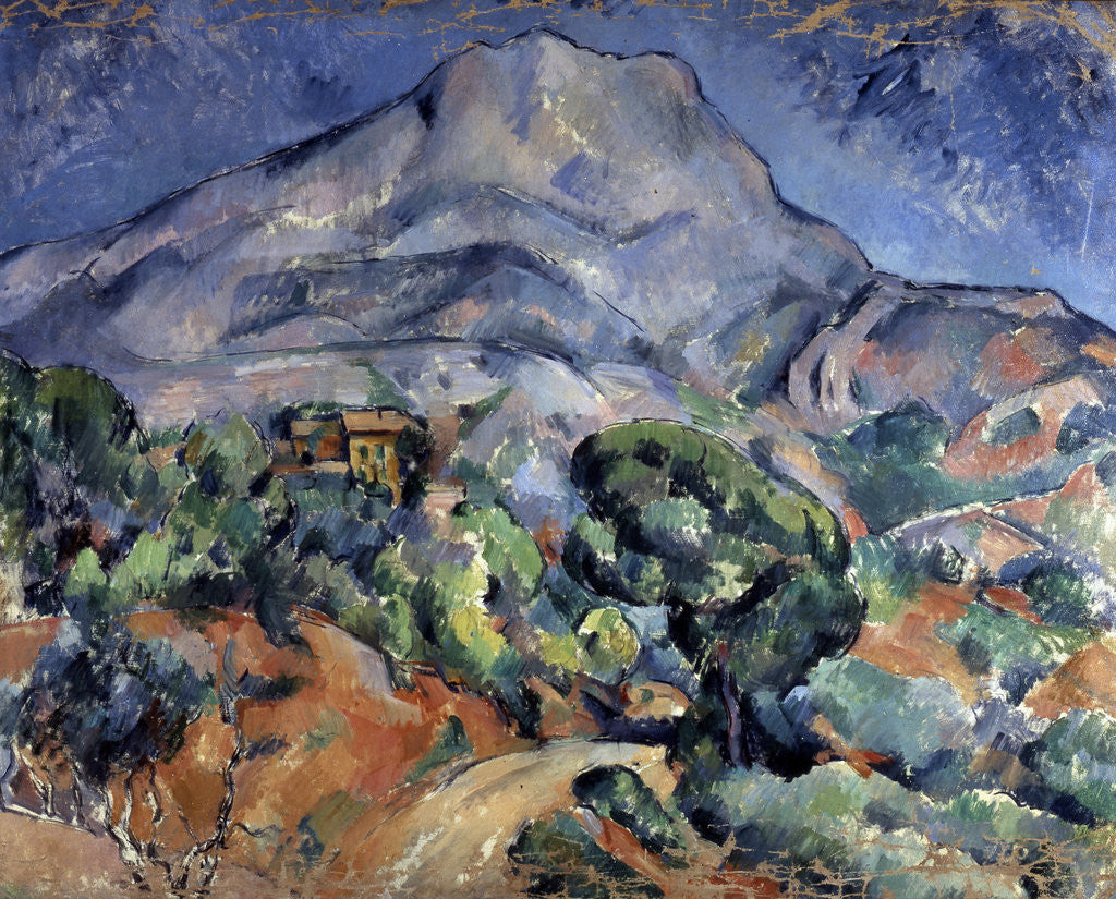 Detail of Mont Sainte-Victoire by Paul Cezanne