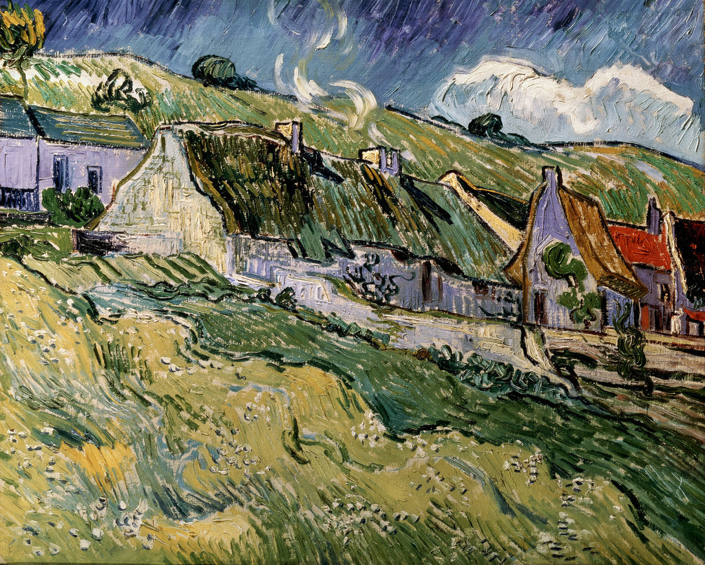 Detail of Thatched Cottages in Cordeville, 1890. by Vincent van Gogh