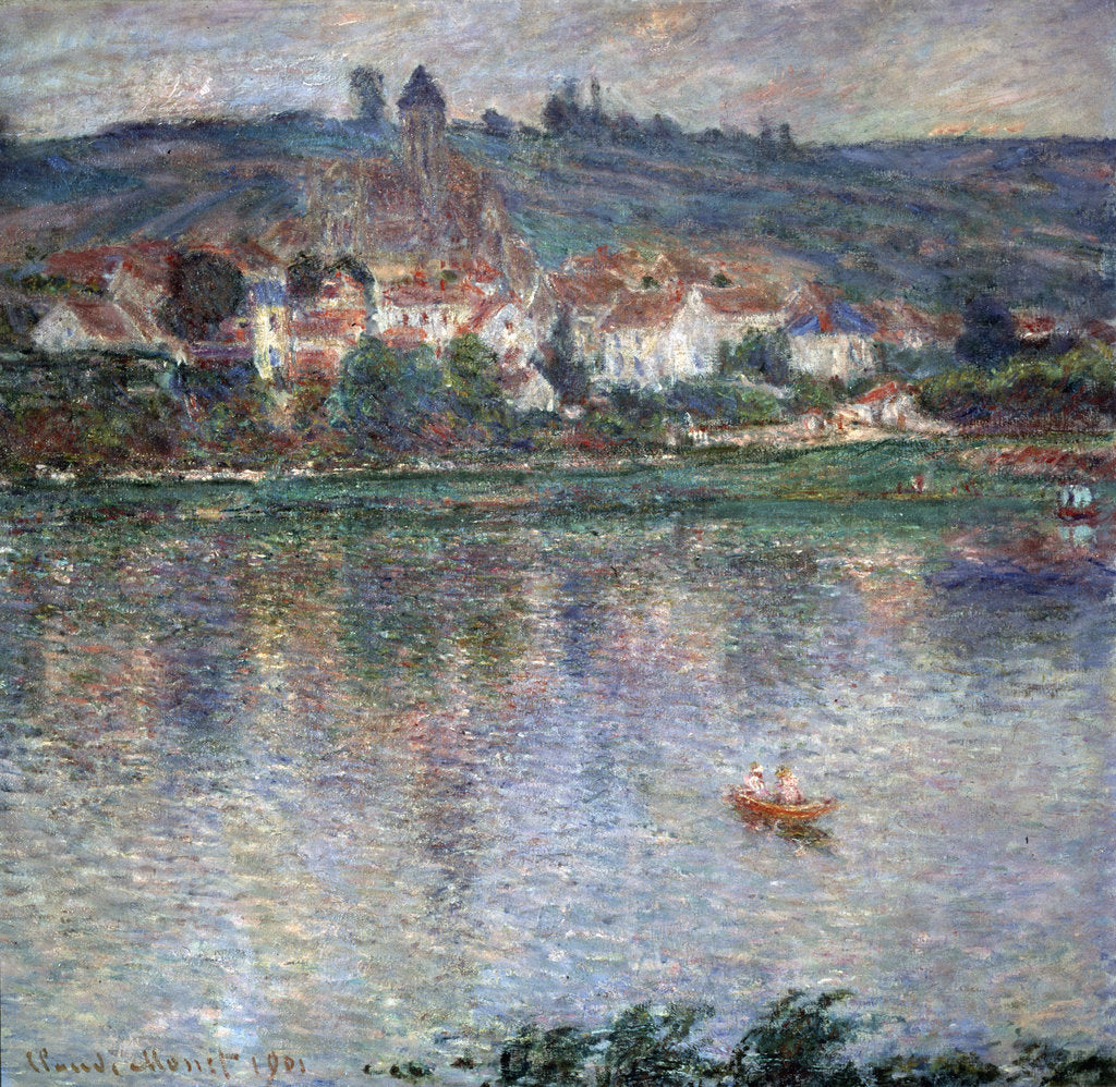 Detail of Village Vétheuil, 1901 by Claude Monet