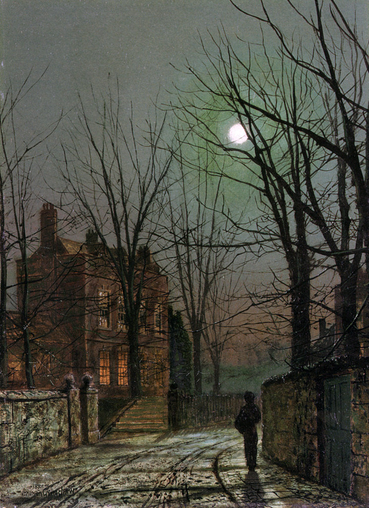 Detail of By the Light of the Moon, 1882. by John Atkinson Grimshaw