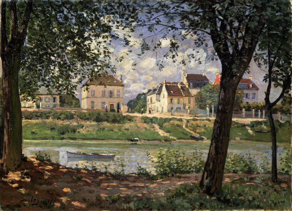 Detail of Villeneuve-la-Garenne (Village on the Seine), 1872. by Alfred Sisley