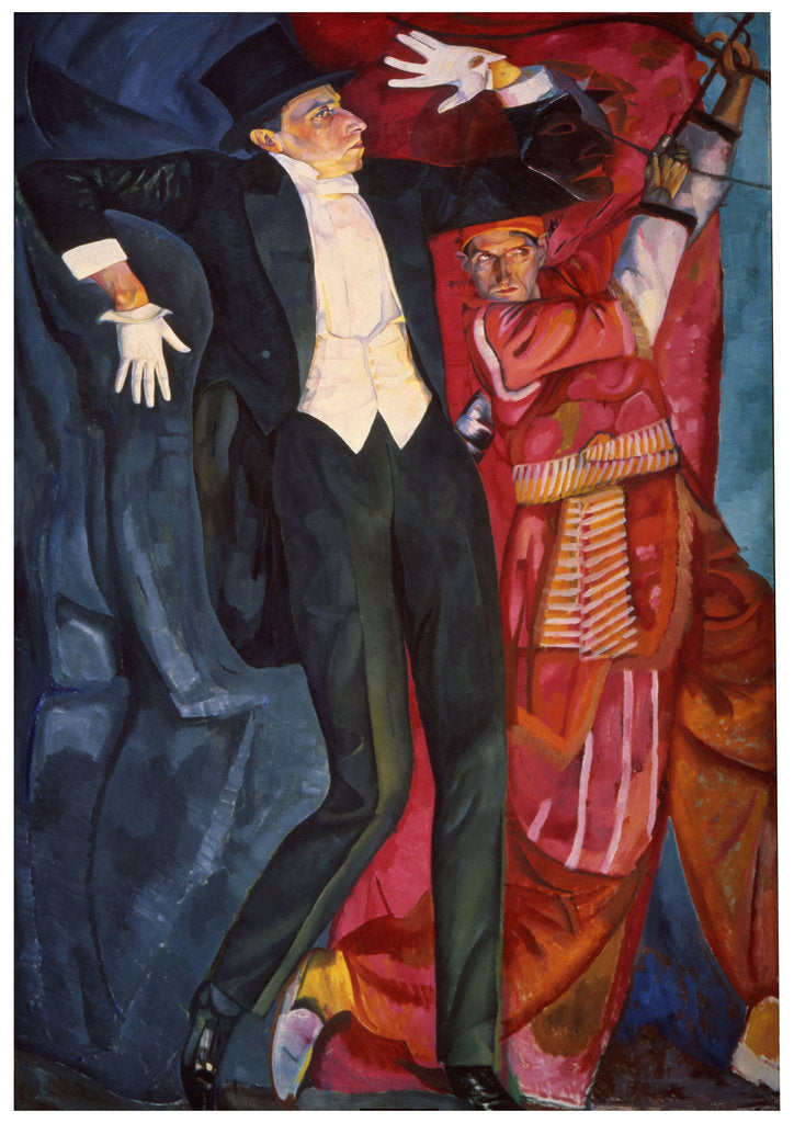 Detail of Portrait of the stage producer Vsevolod Meyerhold, 1916 by Boris Grigor'yev
