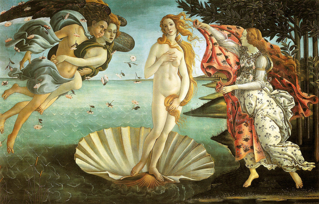 Detail of The Birth of Venus by Sandro Botticelli