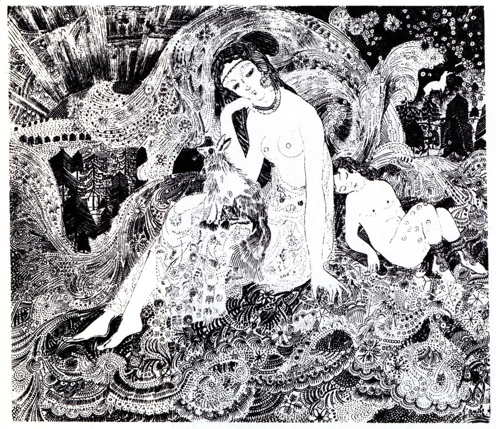 Detail of The Snow Queen. Symbolist magazine Vesy (The Balance), 1908 by Anatoli Afanasyevich Arapov