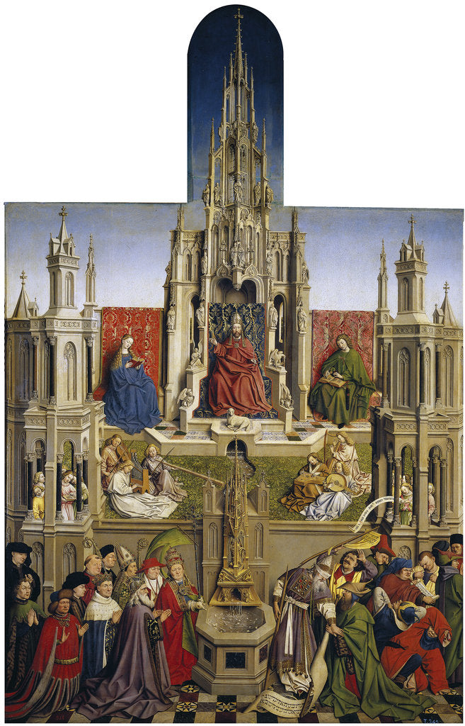 Detail of The Fountain of Grace and the Triumph of Ecclesia over the Synagogue, 1430 by Jan van Eyck